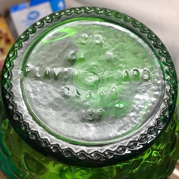 Vintage handmade repurposed glass bottle table lamp green grape half gallon - Picture 7 of 9